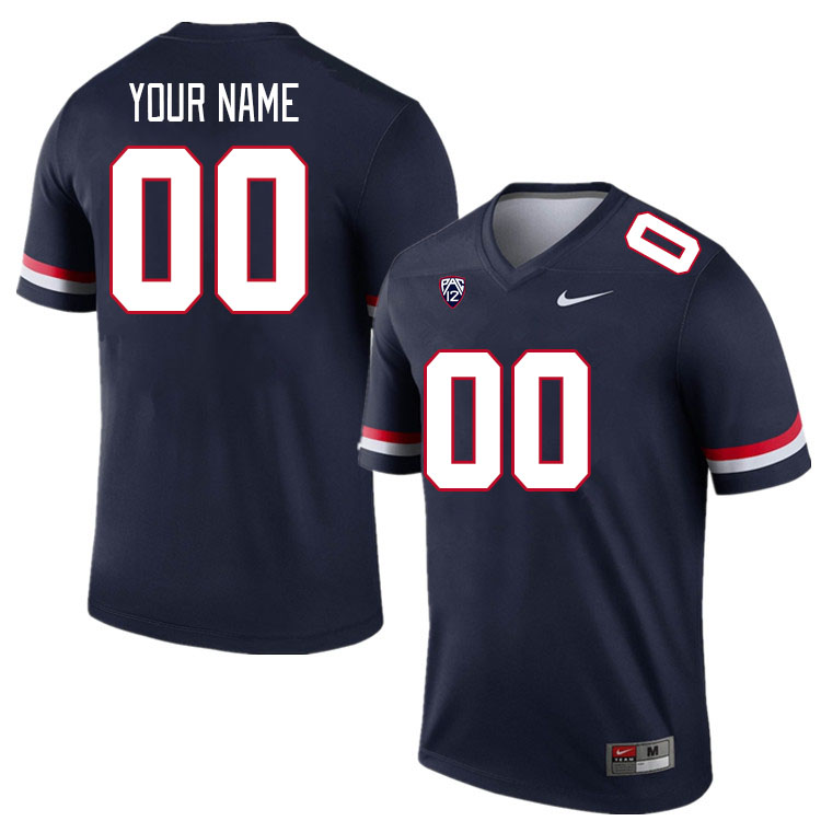 Custom Arizona Wildcats Name And Number College Football Jerseys Stitched-Navy - Click Image to Close